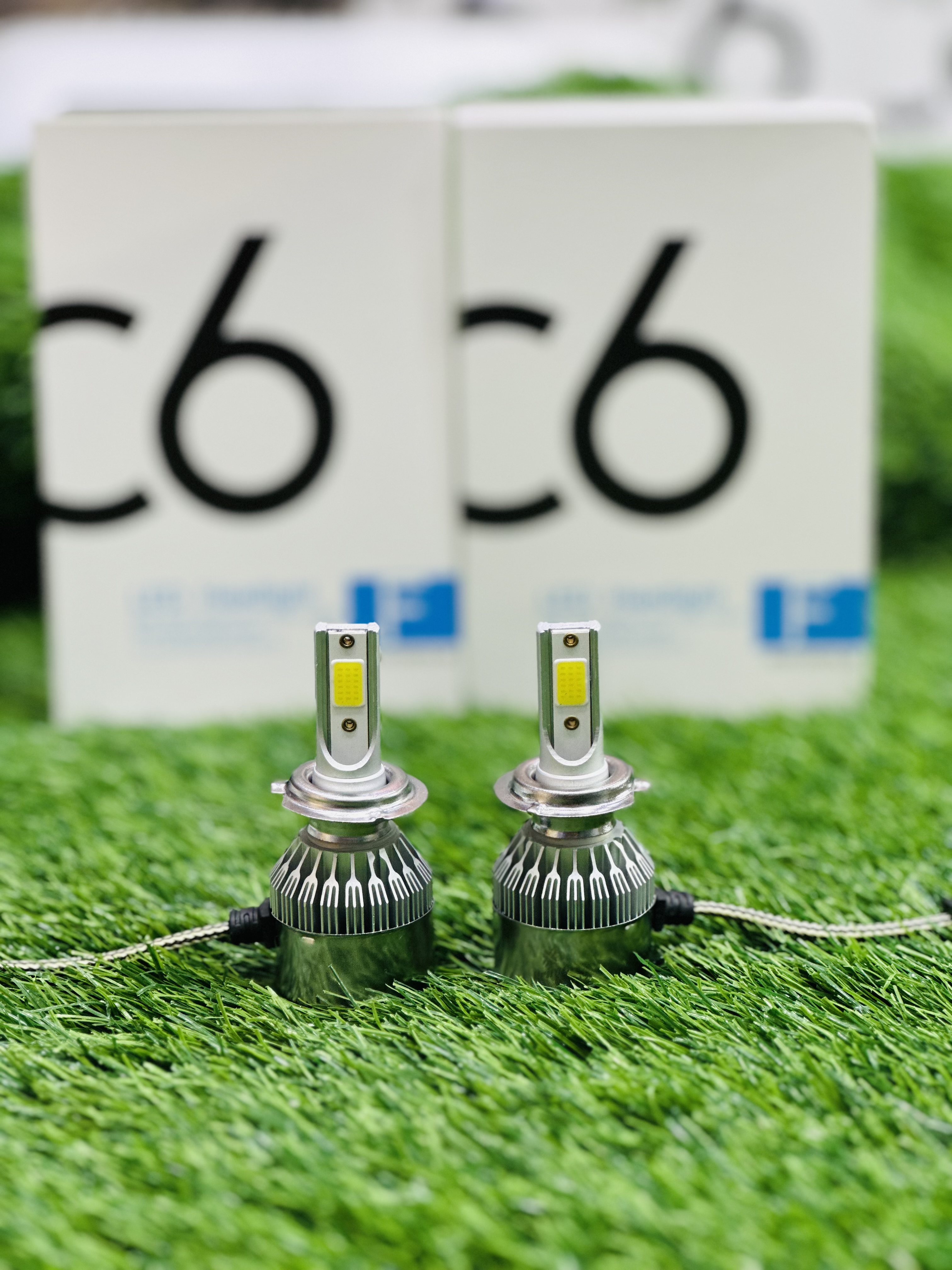 هدلایت خودرو C6 پایه H7 با چیپ COB و ۴۸ وات